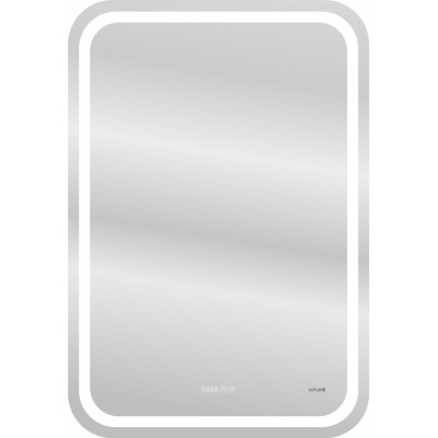 Зеркало CERSANIT LED DESIGN PRO 050 55 холодный теплый cвет часы с подсветкой прямоугольное